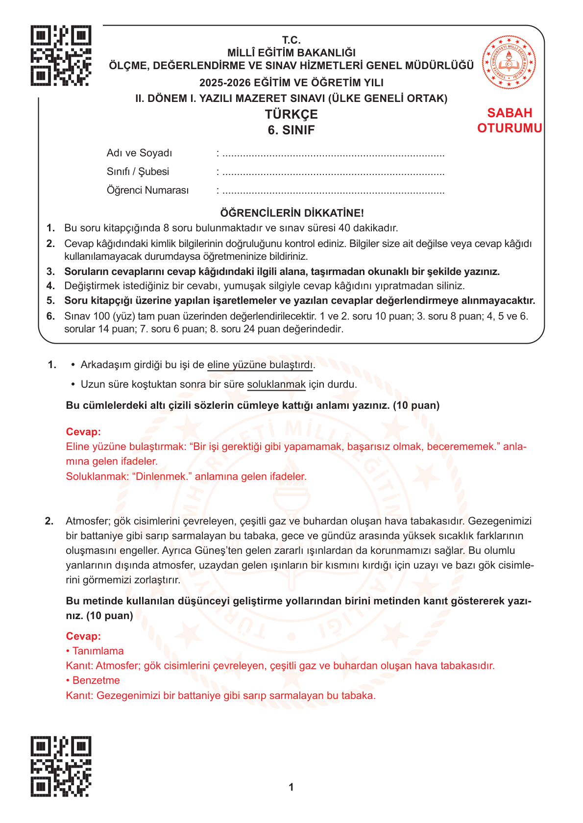 Türkçe sorusu 17 — 