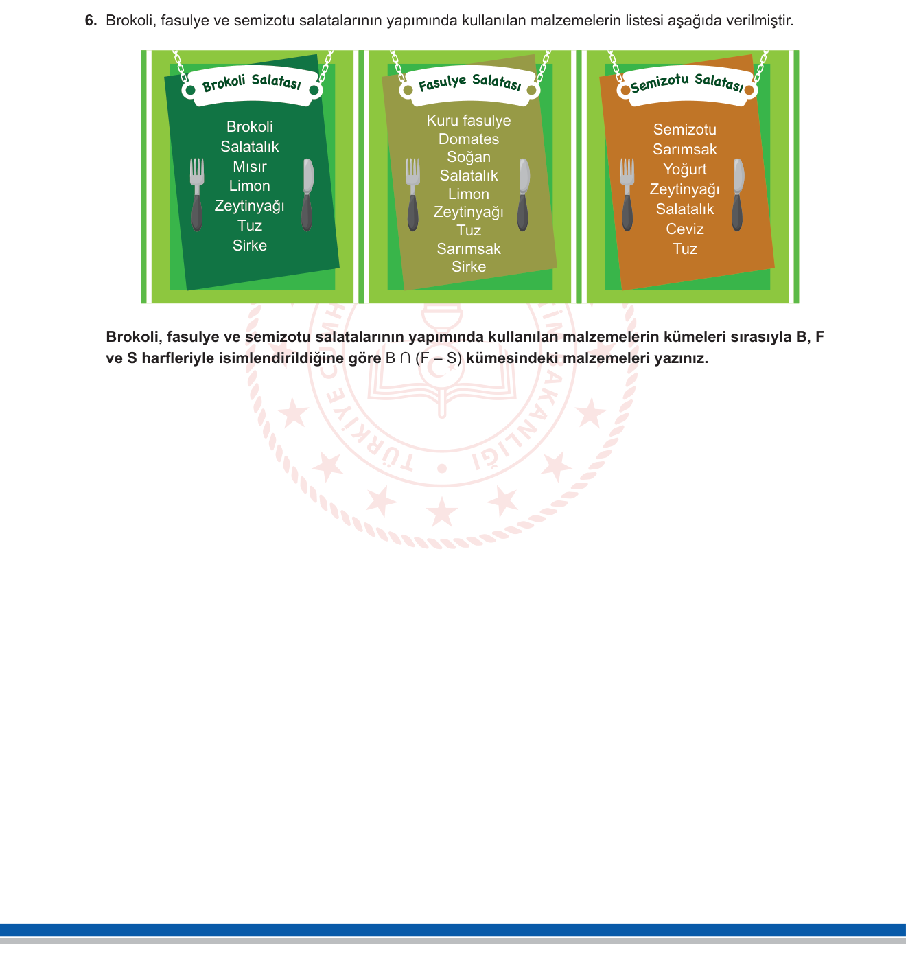 Matematik sorusu 19 — Kümeler ve Küme İşlemleri