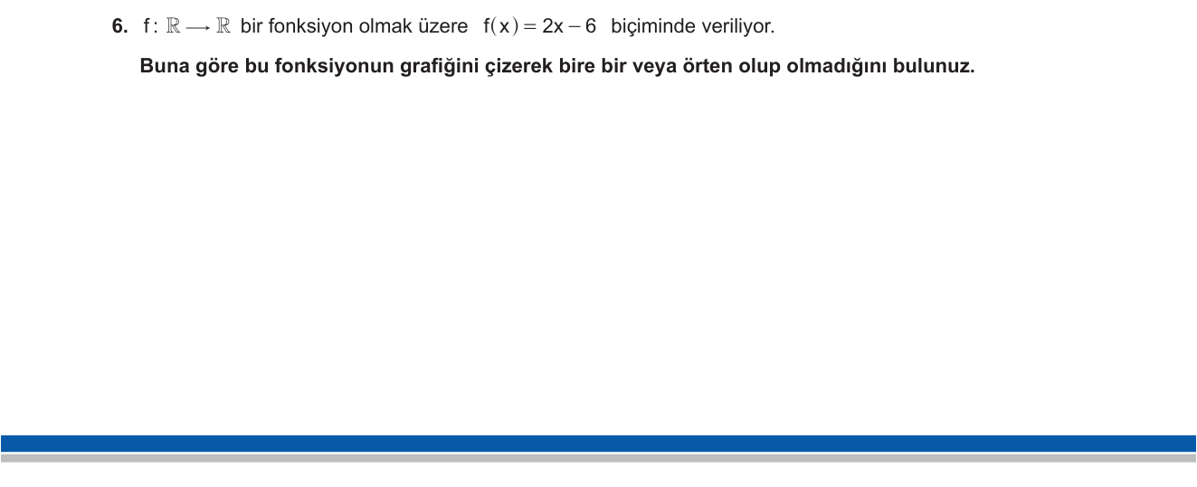 Matematik sorusu 13 — Fonksiyonlarda bire bir ve örten fonksiyon