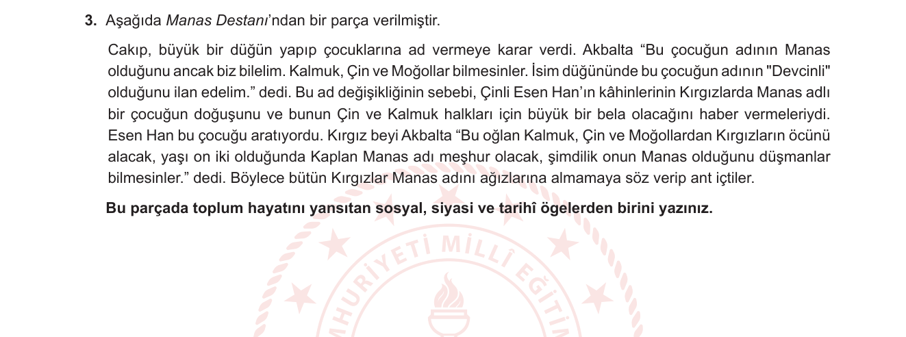 Türk Dili ve Edebiyatı sorusu 13 — 