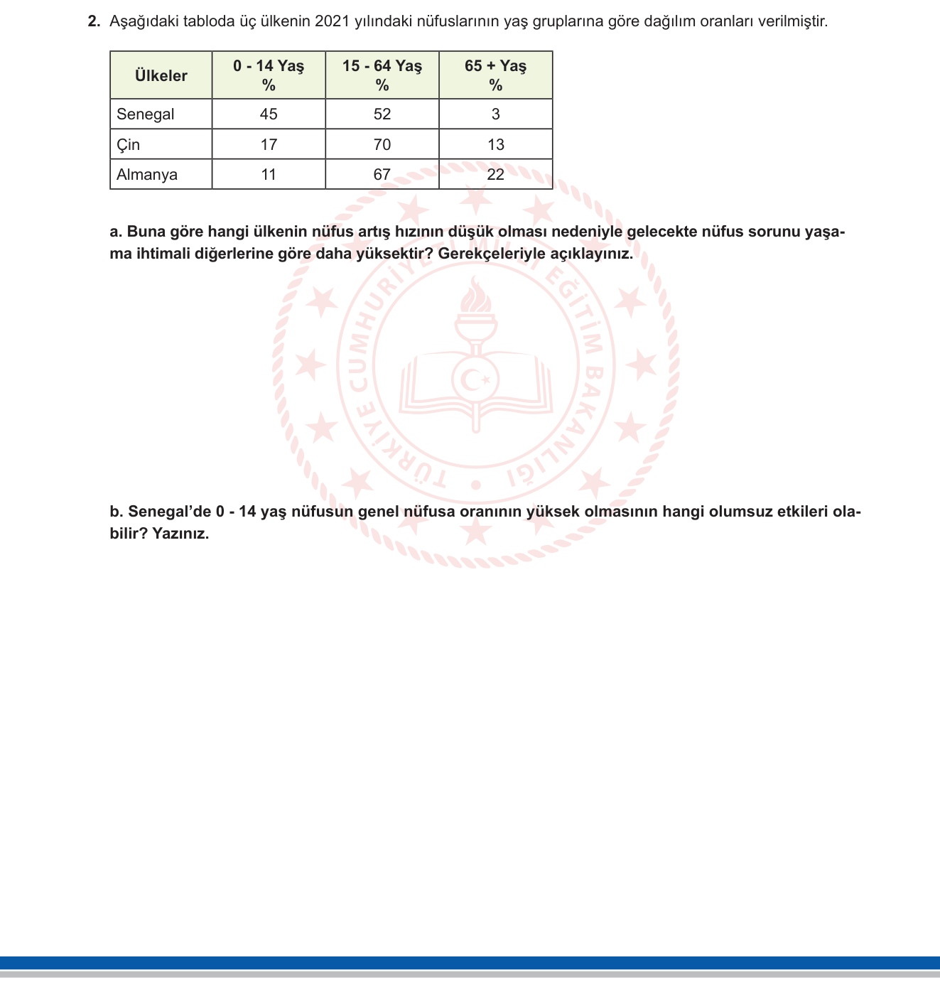 Coğrafya sorusu 13 — 