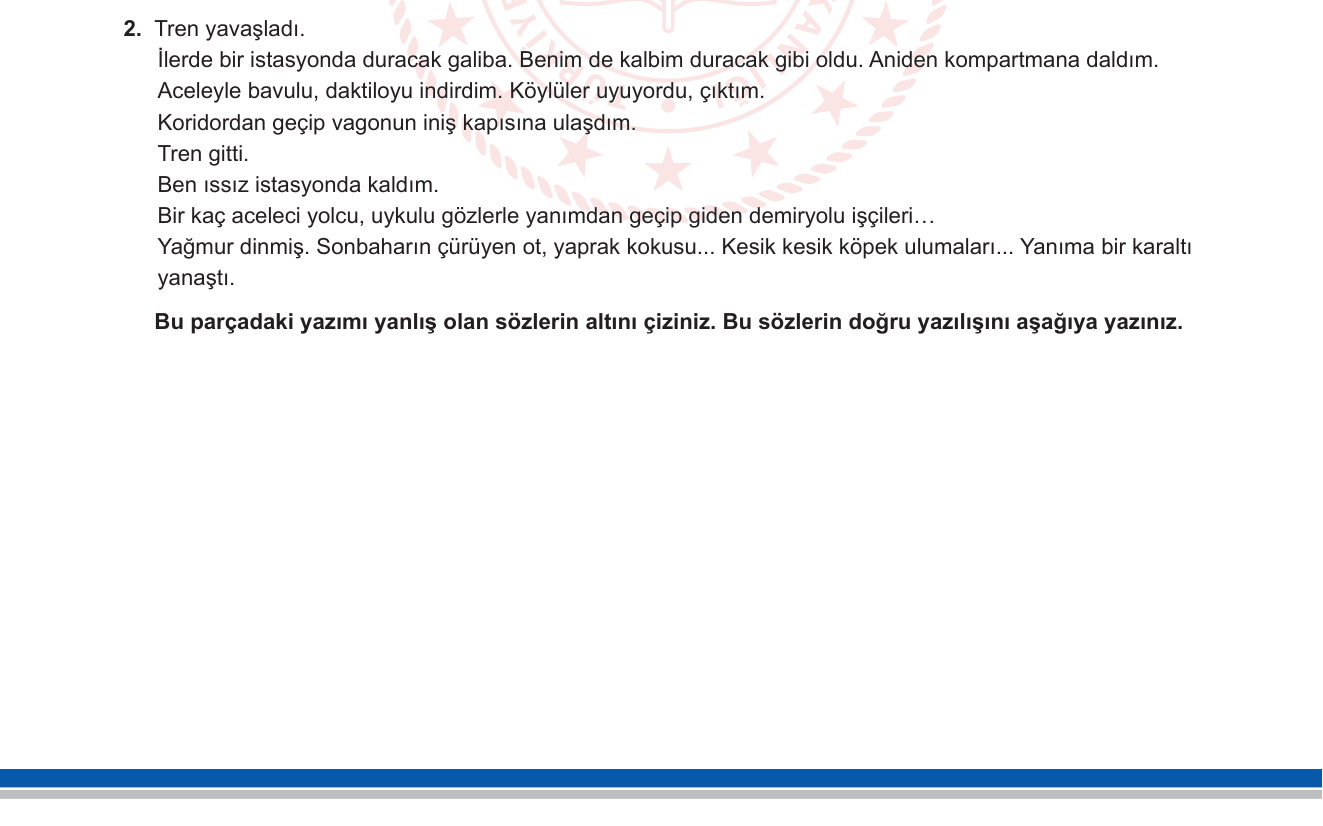 Türk Dili ve Edebiyatı sorusu 4 — Yazım kuralları — birleşik/ayrı yazım, yer zarfları (12. sınıf Türk Dili ve Edebiyatı)
