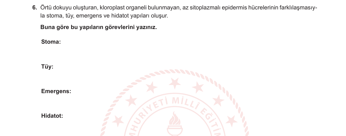 Biyoloji sorusu 22 — 