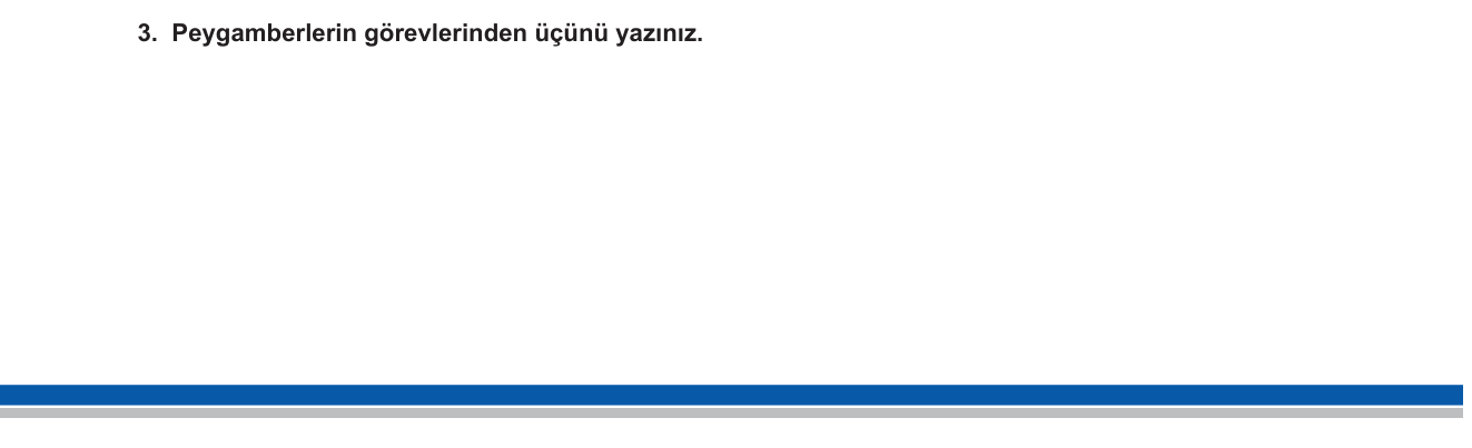 Din Kültürü ve Ahlak Bilgisi sorusu 12 — Peygamberlere İman — Peygamberlerin Görevleri