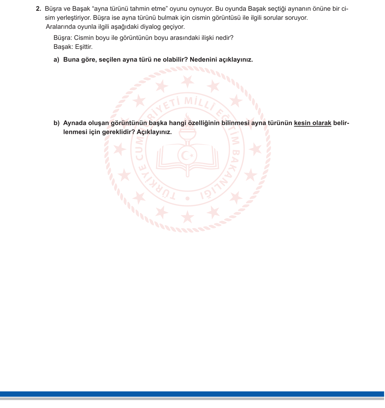 Fen Bilimleri sorusu 9 — 