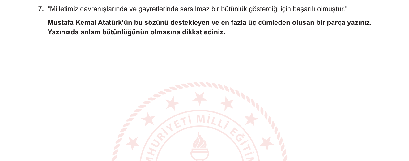 Türkçe sorusu 20 — 