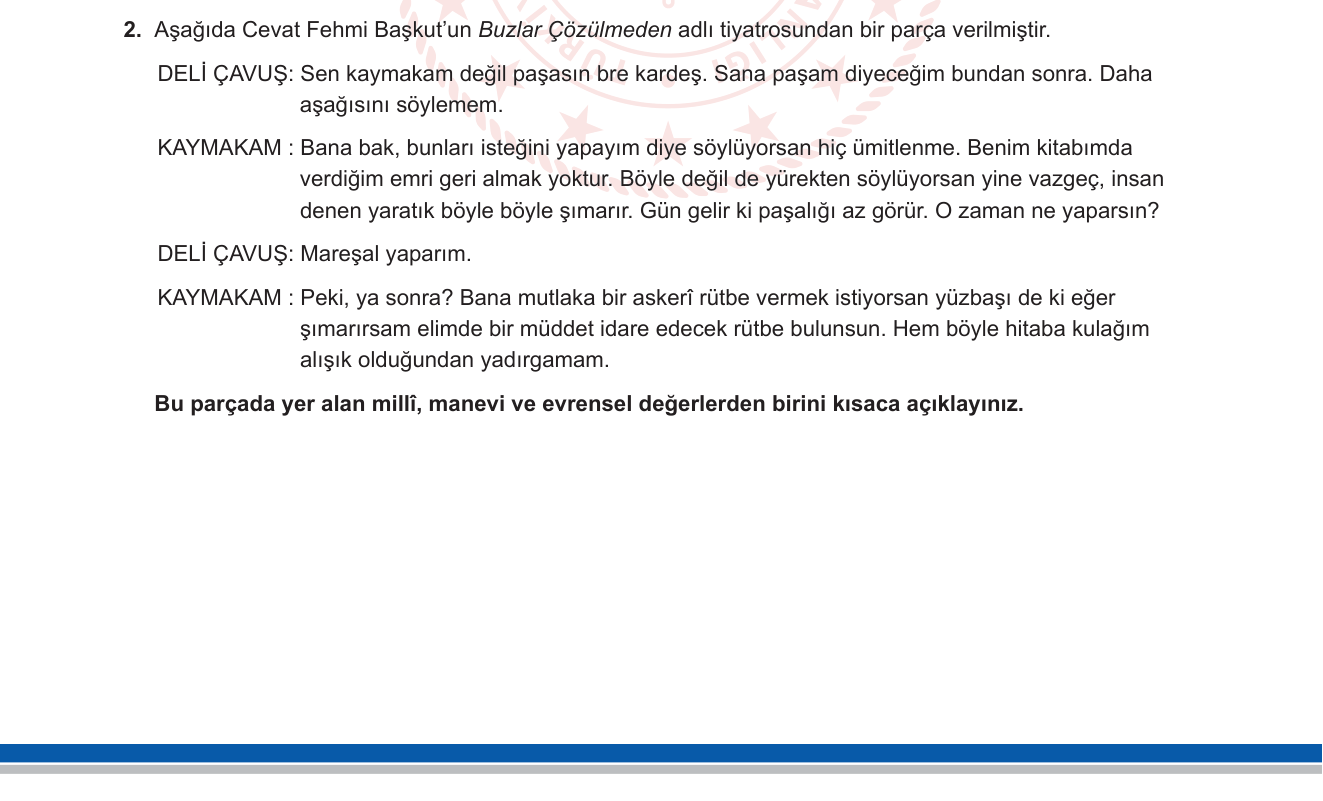 Türk Dili ve Edebiyatı sorusu 7 — 