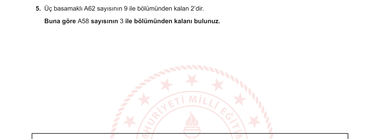 Matematik sorusu 5 — Sayı Teorisi — Bölme Algoritması, Basamak Toplamı, Modüler Aritmetik