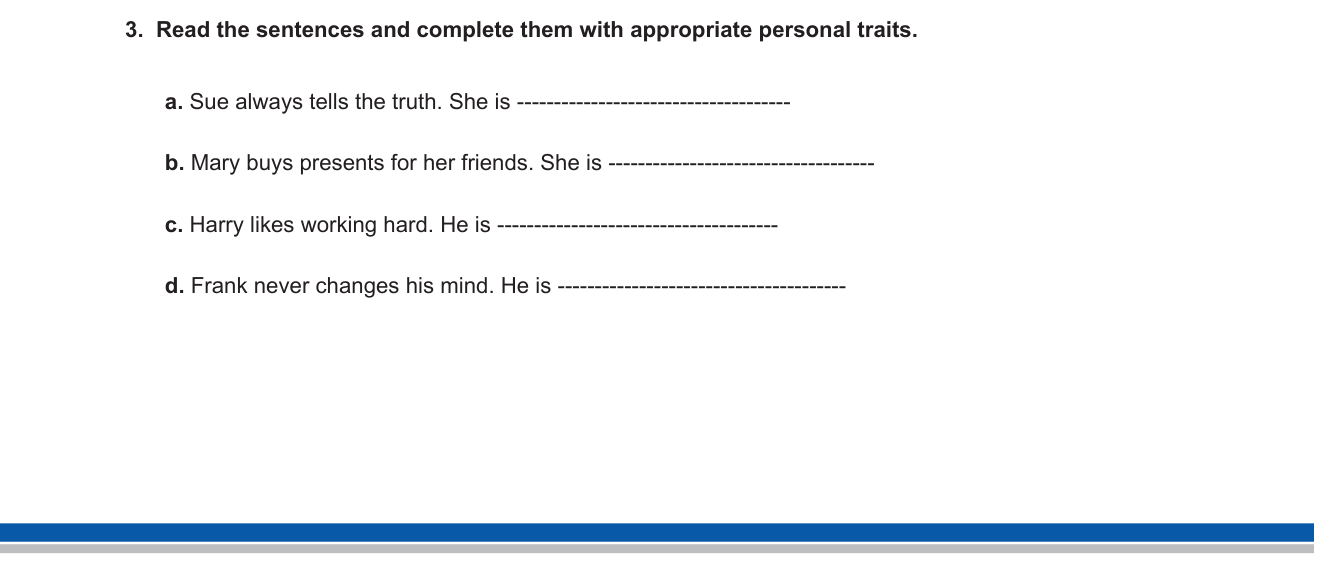 İngilizce sorusu 10 — Personality Adjectives – Personal Traits