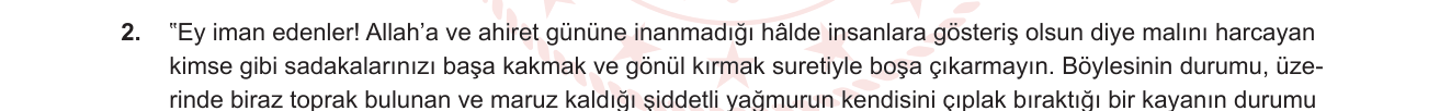 Din Kültürü ve Ahlak Bilgisi sorusu 2 — 