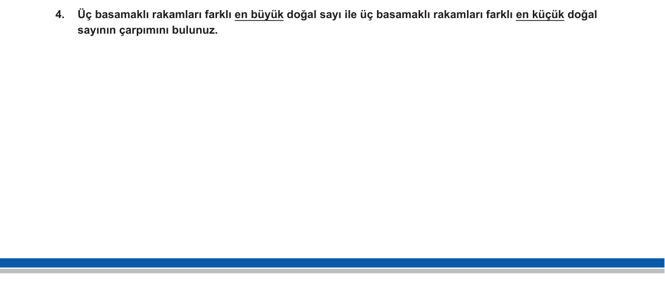 Matematik sorusu 13 — Doğal sayılarda basamak analizi ve çarpma işlemi