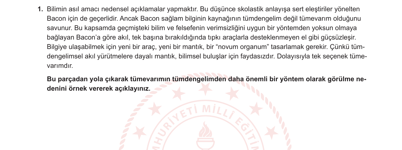 Felsefe sorusu 7 — 