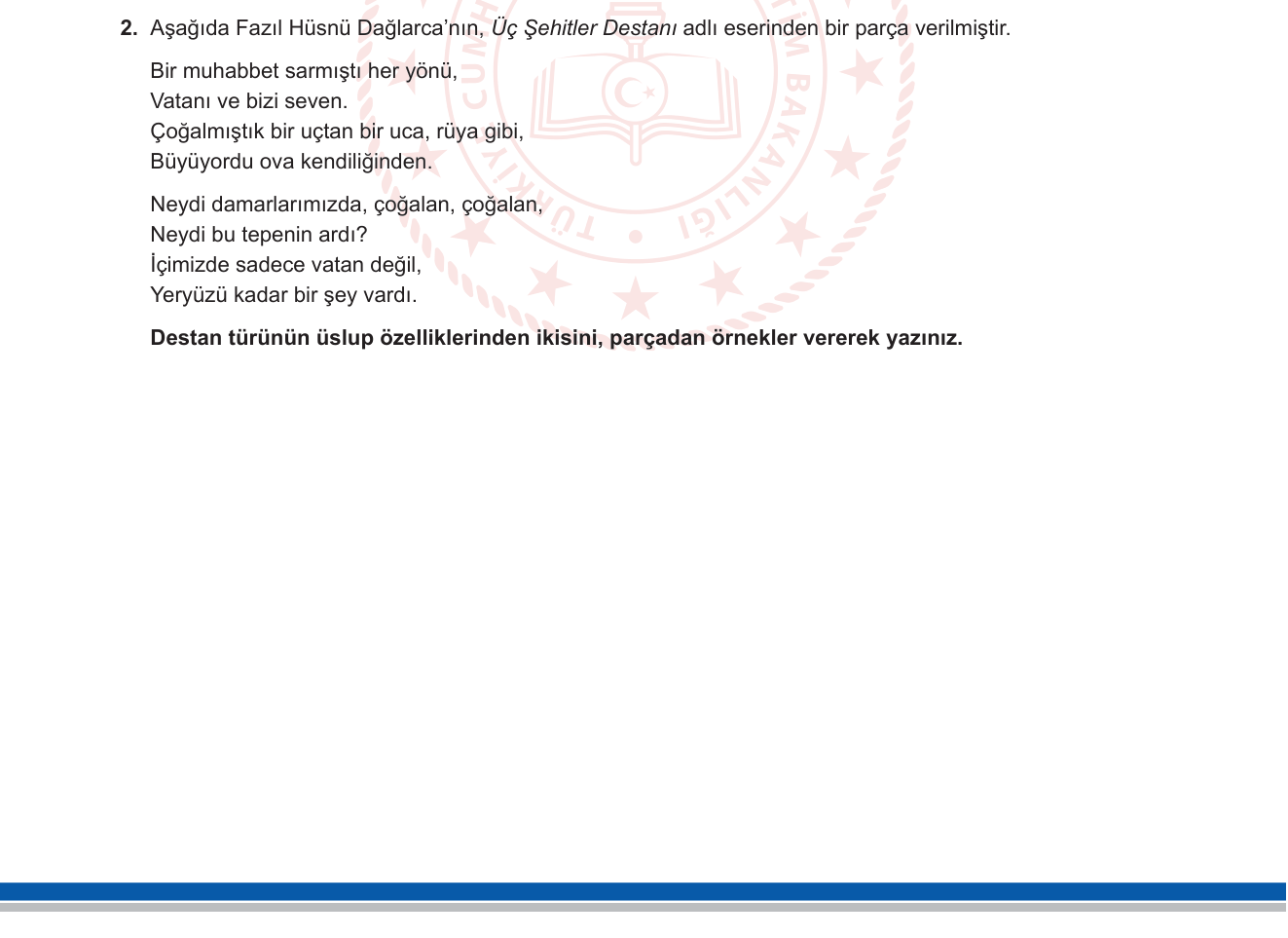 Türk Dili ve Edebiyatı sorusu 12 — 