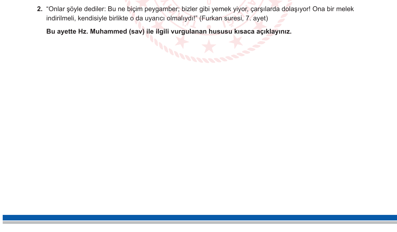 Din Kültürü ve Ahlak Bilgisi sorusu 19 — 