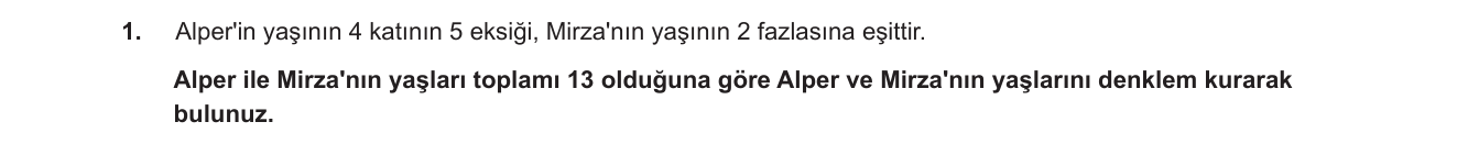 Matematik sorusu 17 — 