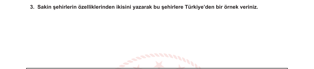 Coğrafya sorusu 10 — Sakin şehirler (Cittaslow) — özellikleri ve Türkiye örnekleri
