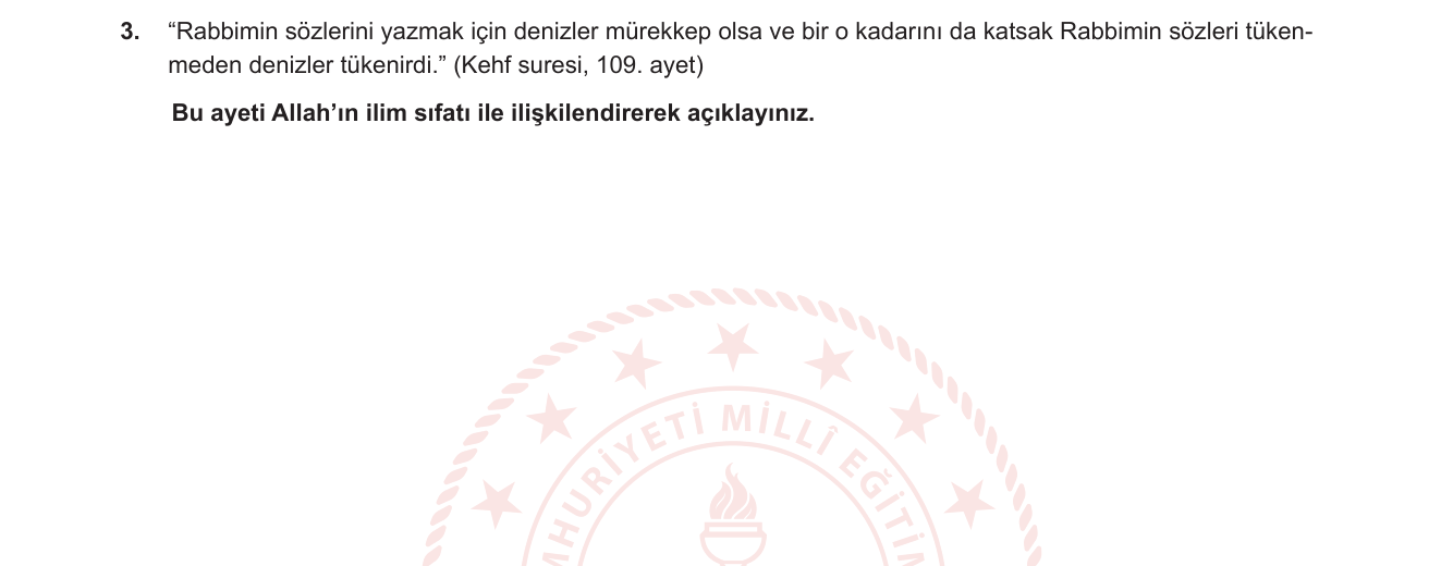 Din Kültürü ve Ahlak Bilgisi sorusu 13 — 