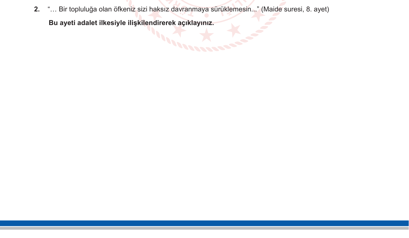 Din Kültürü ve Ahlak Bilgisi sorusu 15 — 