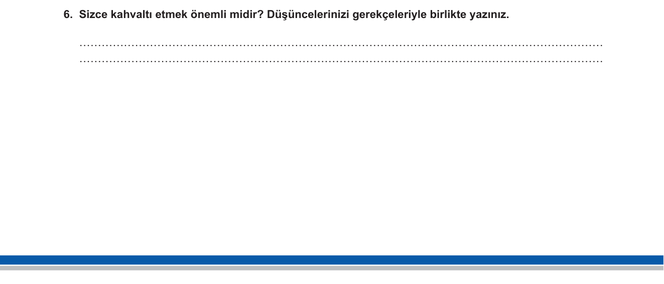 Türkçe sorusu 9 — Görüş bildiren yazı yazma / düşünceyi gerekçelendirme (yazma)