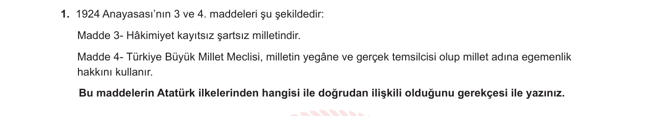 Tarih sorusu 1 — 
