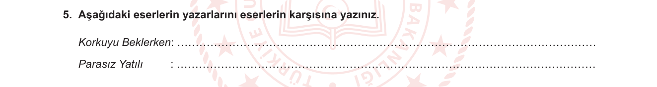 Türk Dili ve Edebiyatı sorusu 14 — Cumhuriyet Dönemi Türk öykücülüğü; eser-yazar eşleştirme (12. sınıf Türk Dili ve Edebiyatı)