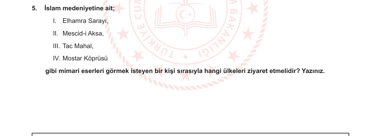 Din Kültürü ve Ahlak Bilgisi sorusu 9 — 