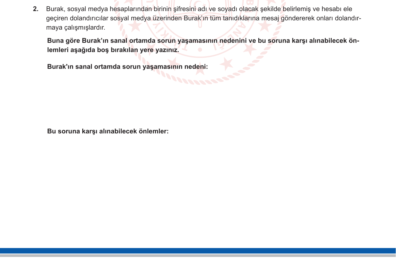 Sosyal Bilgiler sorusu 2 — 