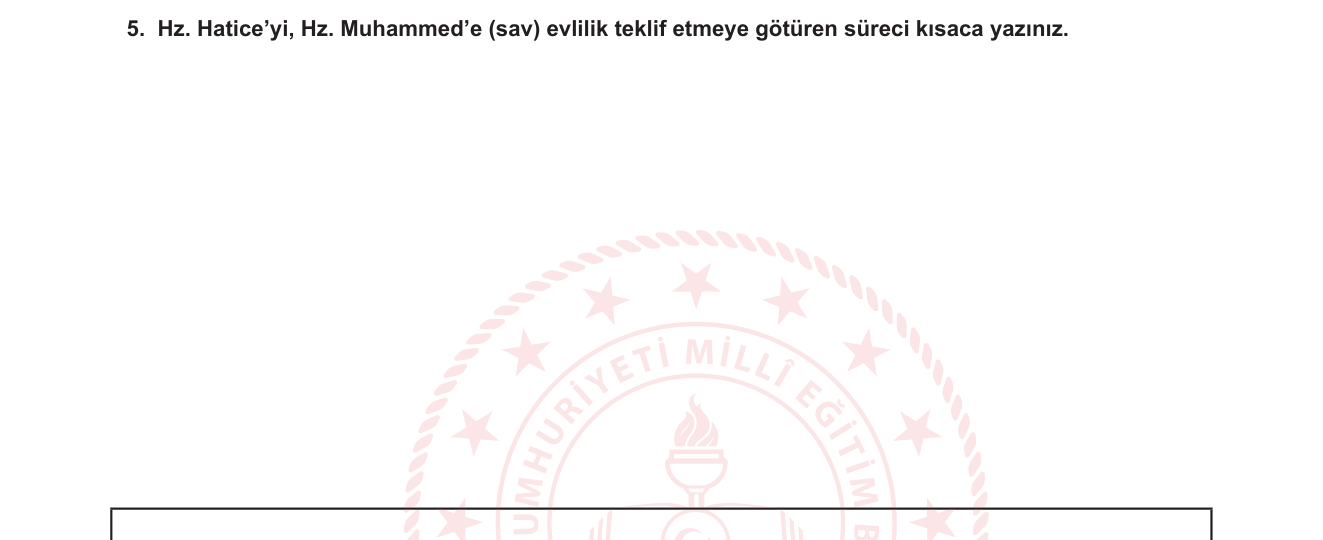 Din Kültürü ve Ahlak Bilgisi sorusu 5 — 