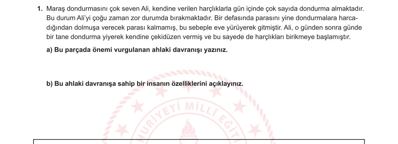 Din Kültürü ve Ahlak Bilgisi sorusu 13 — 