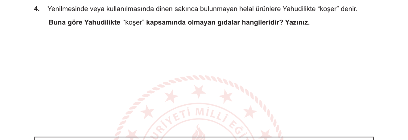 Din Kültürü ve Ahlak Bilgisi sorusu 9 — 