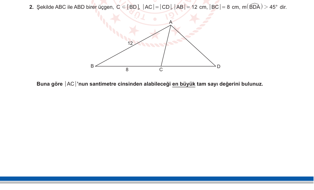 Matematik sorusu 16 — 