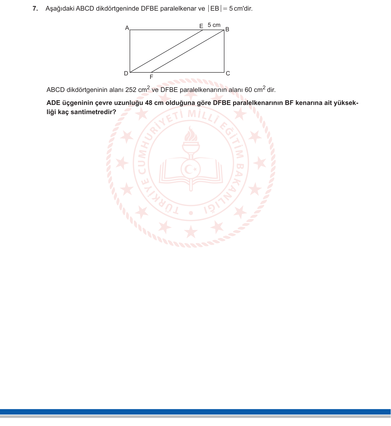 Matematik sorusu 7 — 