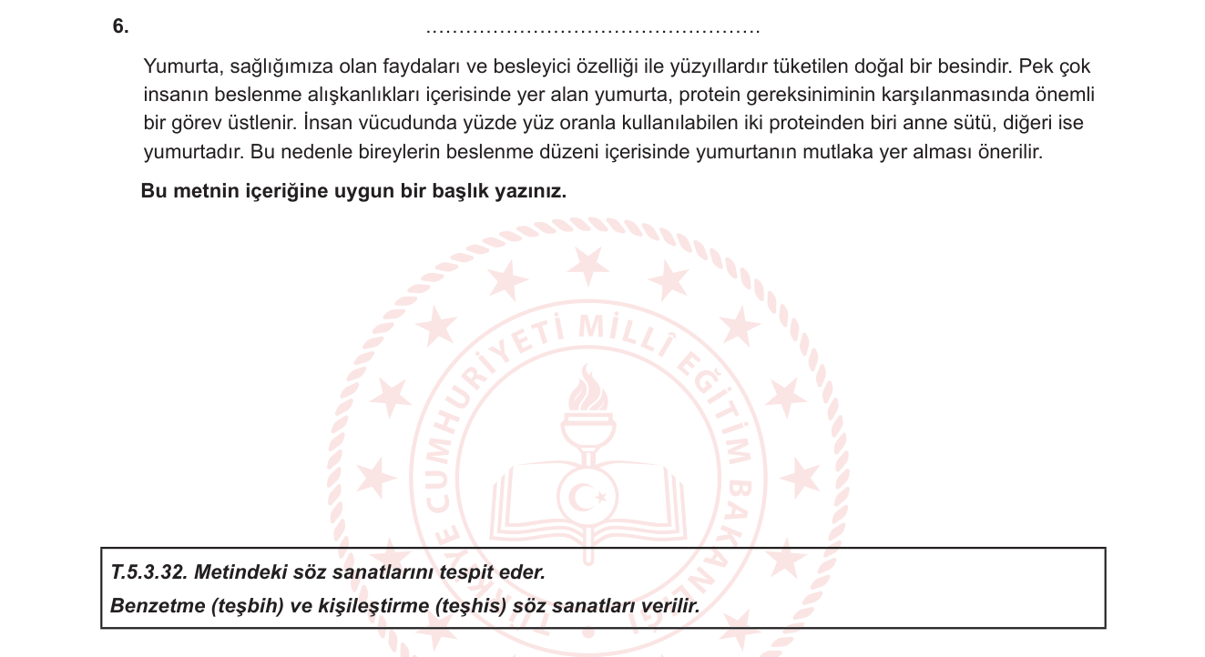 Türkçe sorusu 17 — Metni anlama — ana fikir ve başlık bulma