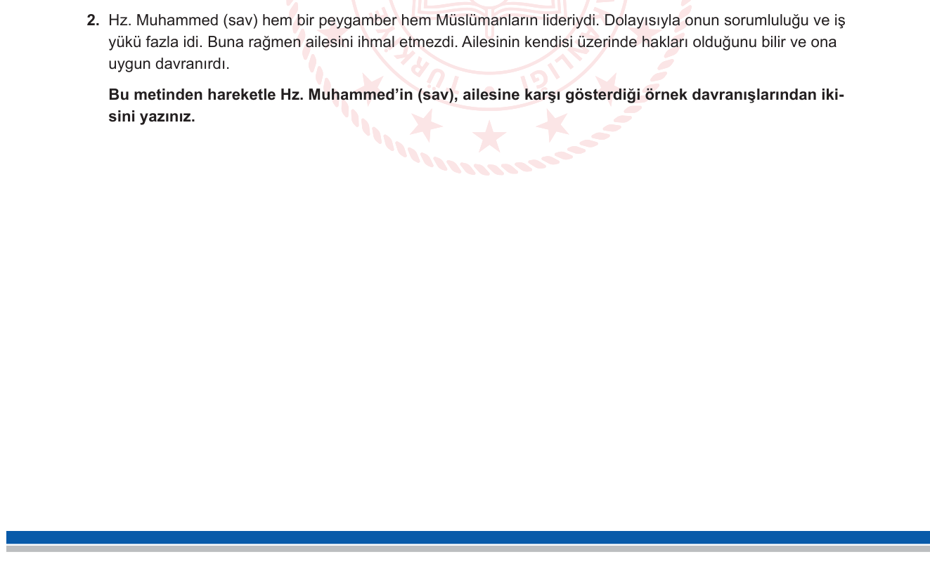 Din Kültürü ve Ahlak Bilgisi sorusu 20 — 