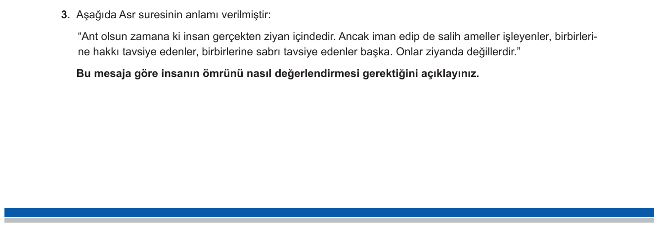 Din Kültürü ve Ahlak Bilgisi sorusu 2 — 