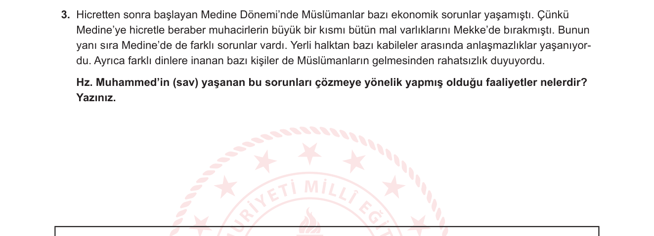 Din Kültürü ve Ahlak Bilgisi sorusu 9 — 