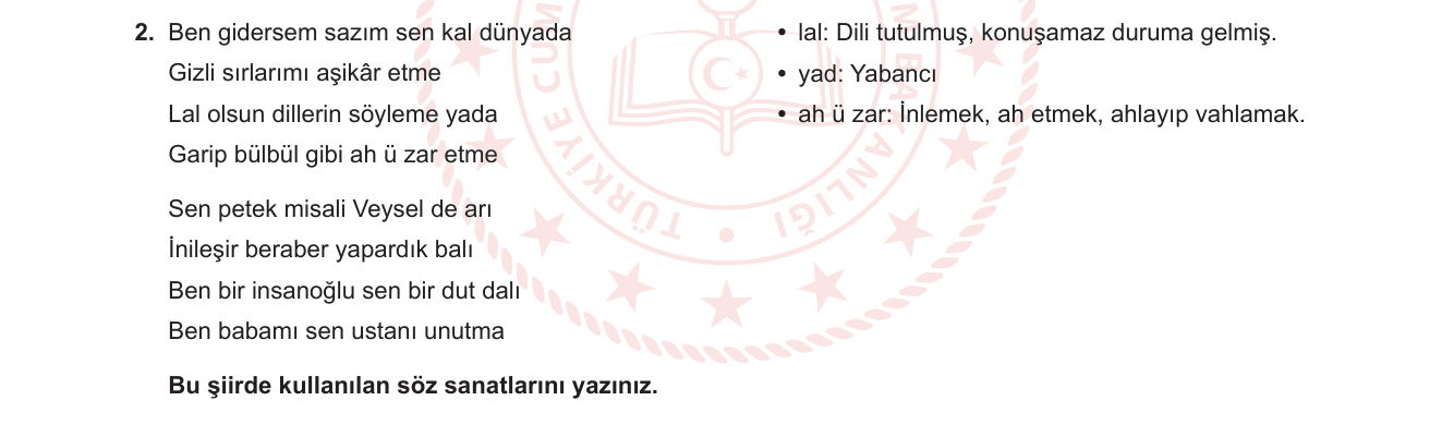 Türkçe sorusu 14 — 