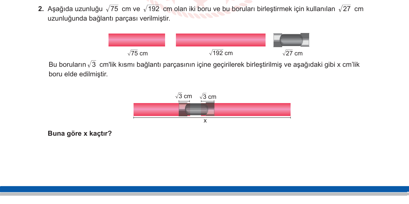 Matematik sorusu 11 — Köklü İfadeler — Toplama ve Çıkarma