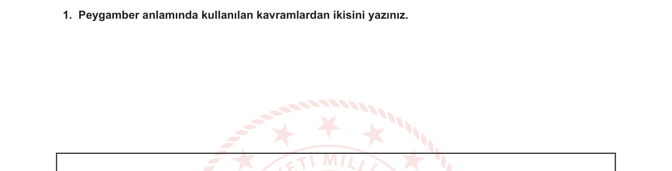 Din Kültürü ve Ahlak Bilgisi sorusu 1 — Peygamberlik (Nübüvvet) — Nebi ve Resul kavramları — 6. Sınıf Din Kültürü ve Ahlak Bilgisi
