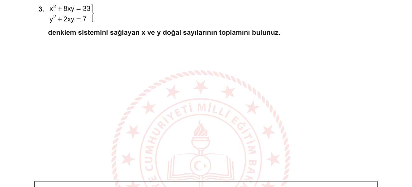 Matematik sorusu 22 — 