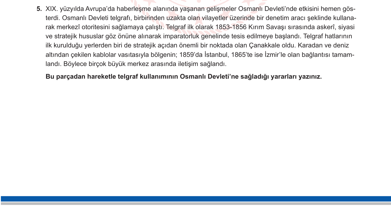 Tarih sorusu 5 — 