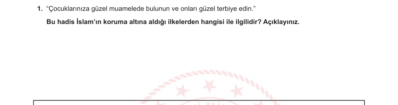 Din Kültürü ve Ahlak Bilgisi sorusu 11 — 