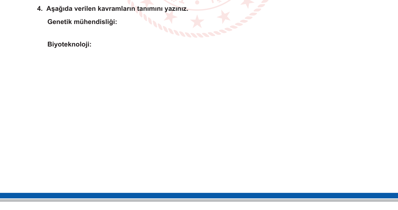 Biyoloji sorusu 21 — Biyoteknoloji ve genetik mühendisliği kavramları