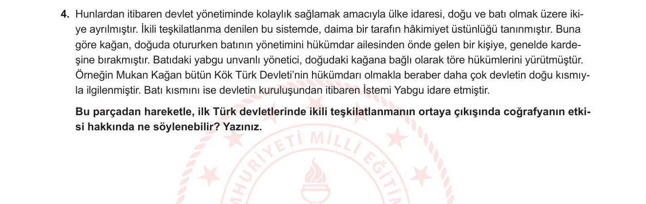 Tarih sorusu 3 — 