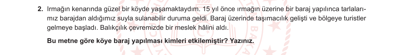 Sosyal Bilgiler sorusu 9 — Sosyal Bilgiler 5. Sınıf — İnsanlar, Yerler ve Çevreler / Doğal Kaynakların Kullanımı ve Ekonomik Etkileri