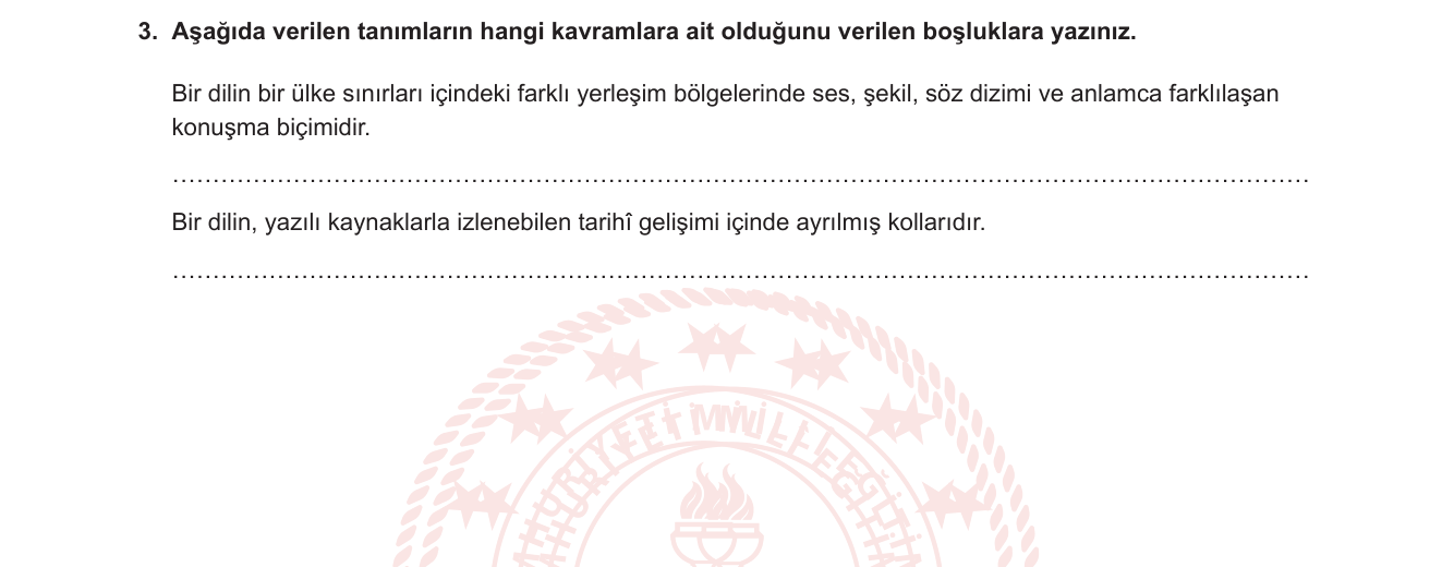 Türk Dili ve Edebiyatı sorusu 7 — Dil çeşitleri: lehçe, şive, ağız (Türkçenin gelişimi ve yayılması)
