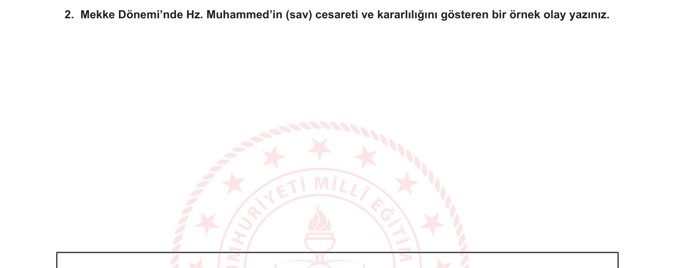 Din Kültürü ve Ahlak Bilgisi sorusu 6 — 