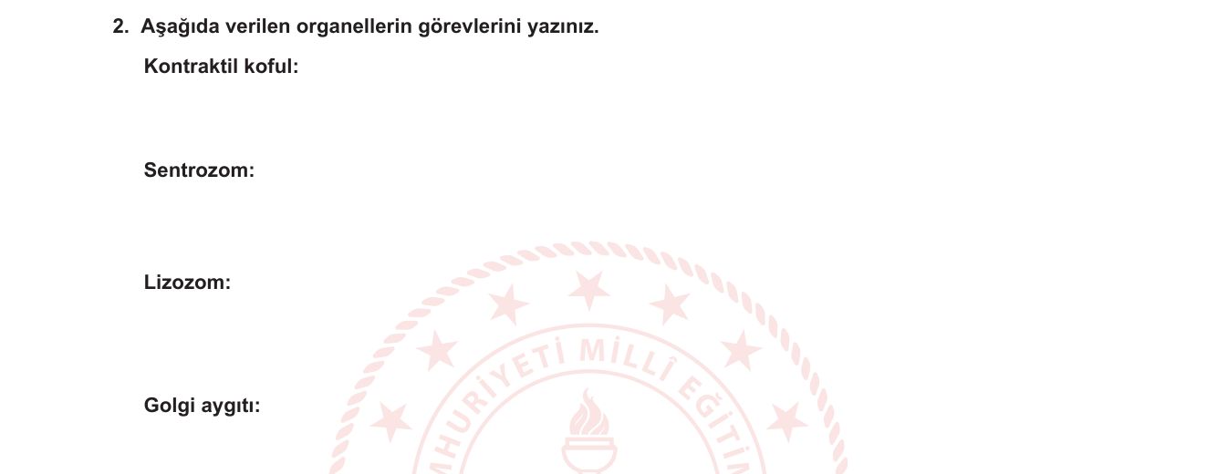 Biyoloji sorusu 31 — 