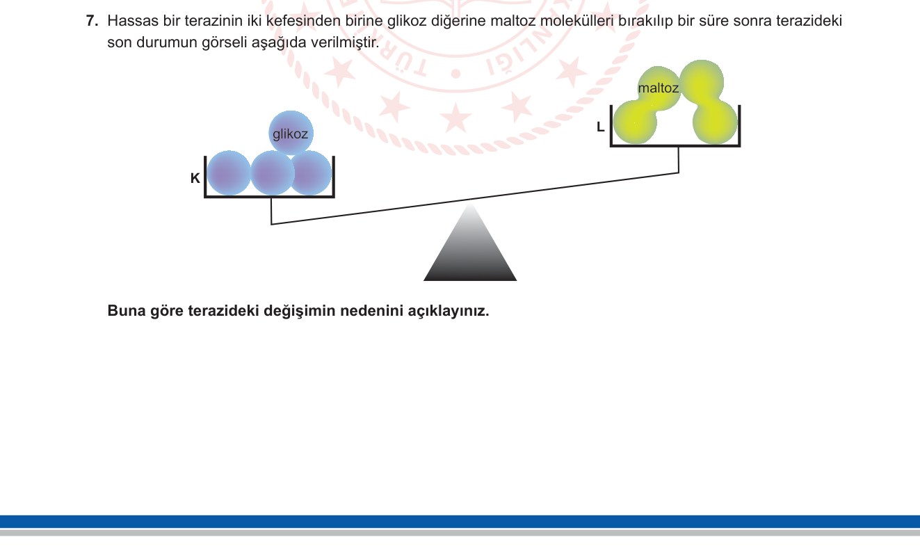 Biyoloji sorusu 17 — Karbonhidratlar — glikoz, maltoz, dehidrasyon kondenzasyonu, molekül kütlesi