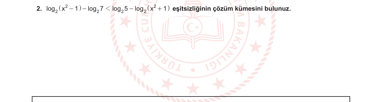 Matematik sorusu 23 — Logaritmik Eşitsizlikler — Çok Terimli (12. Sınıf)